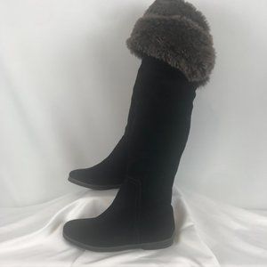 Sam Edelman Suede Over-Knee Faux-Fur-Lined Boots